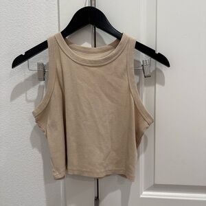 Beige Sleeveless Women's Top